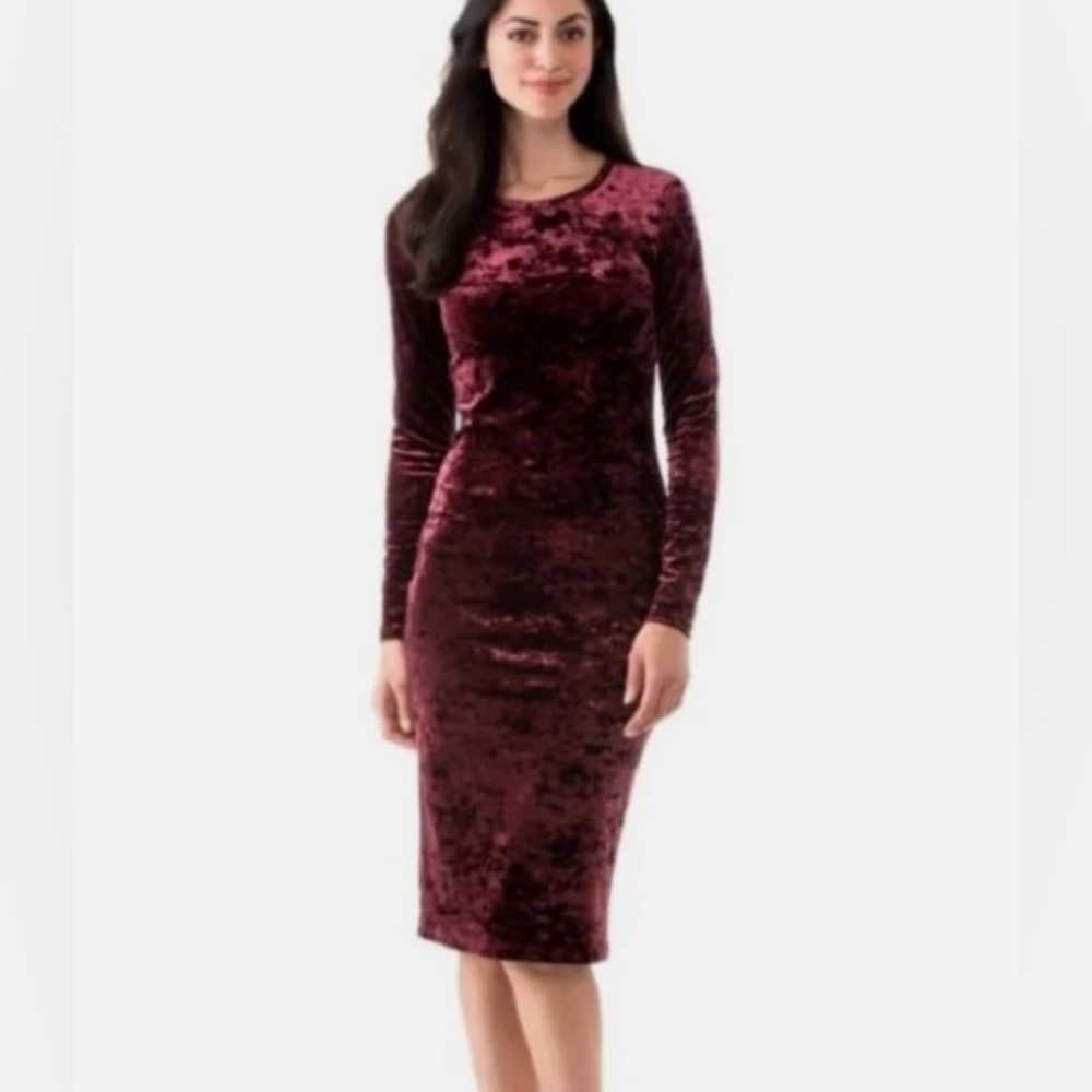 Michael Kors Crushed Velvet bodycon midi dress